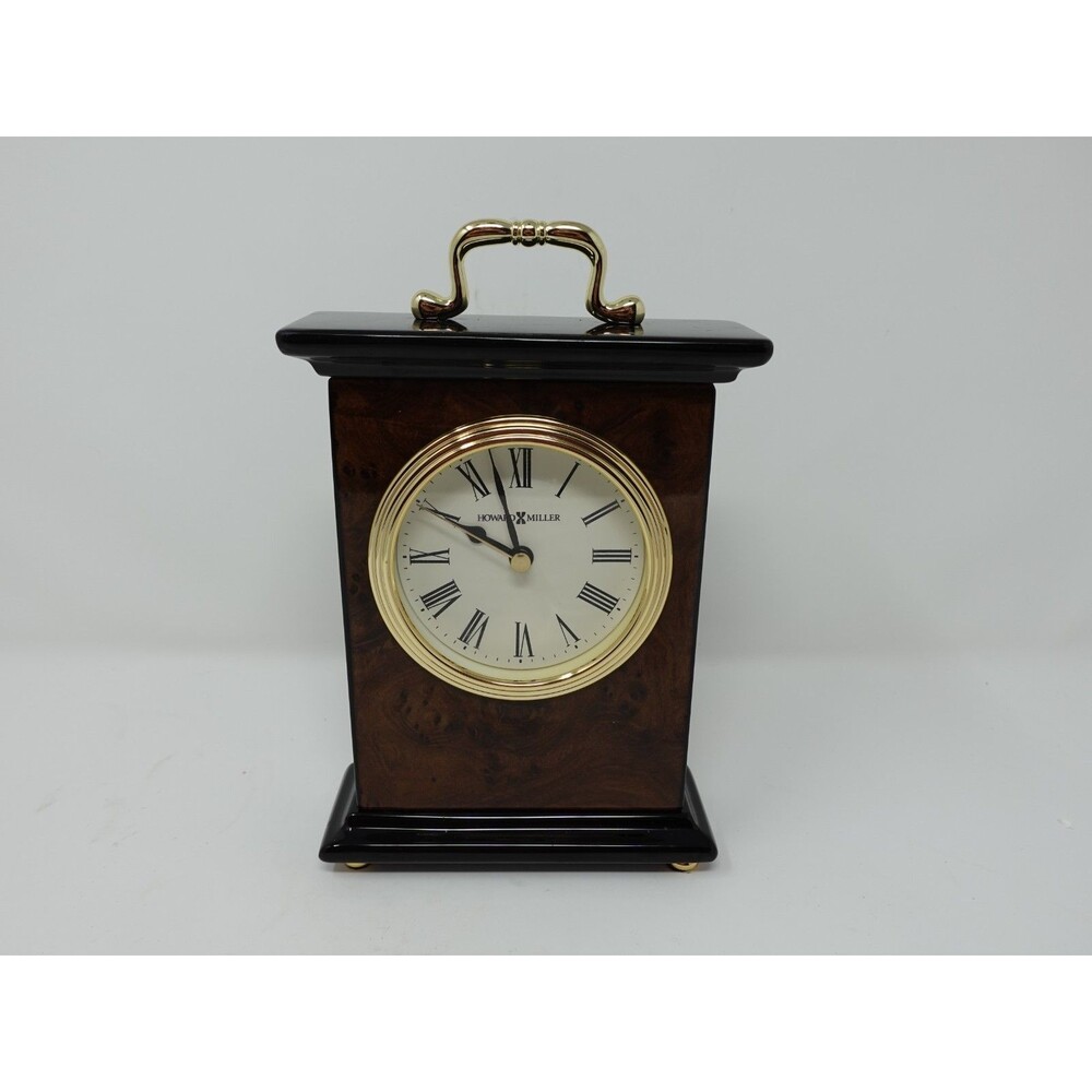 Howard Miller 645-577 Walnut & Brass Carriage Mantel Clock Sargent & Lundy Gift